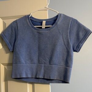 Kids Blue Striped Short Sleeve Tee